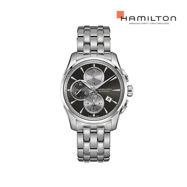 [공식] 해밀턴 H32596181 재즈마스터 오토크로노 42mm 그레이 메탈 남성 시계