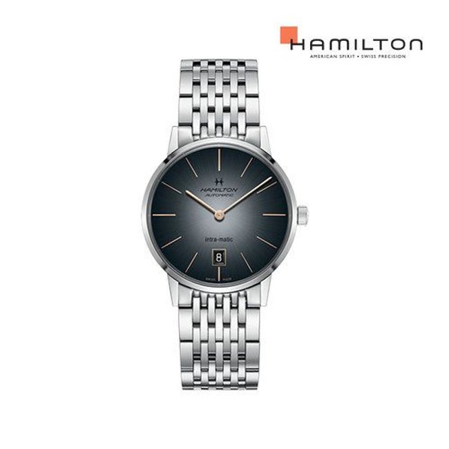 [공식] 해밀턴 H38455181 아메리칸클래식 인트라매틱 오토 38mm 블랙 메탈 남성 시계
