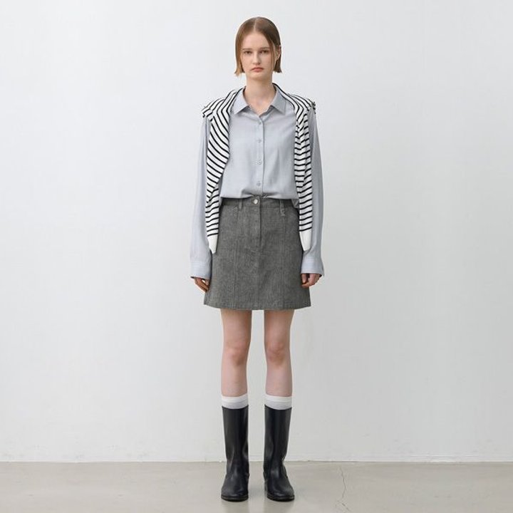 [25 SPRING]에센셜 피그먼트 미니 스커트(SK-5004) 기본 이미지
