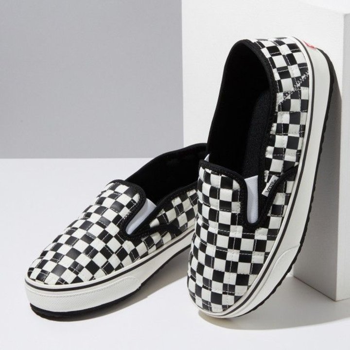 공용] 반스 패딩 슬립어 체커보드 [타임월드]