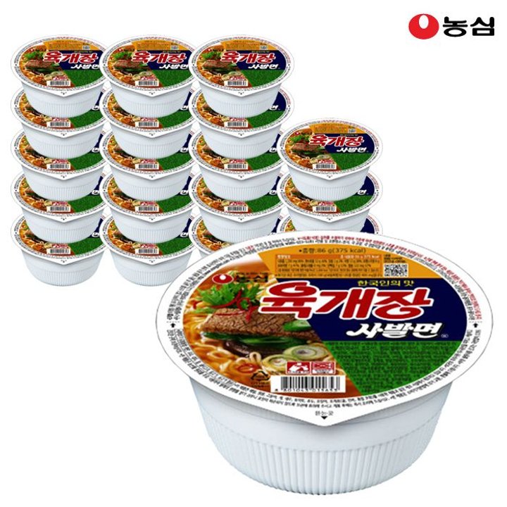 농심 육개장사발면 86g x 24개 기본 이미지
