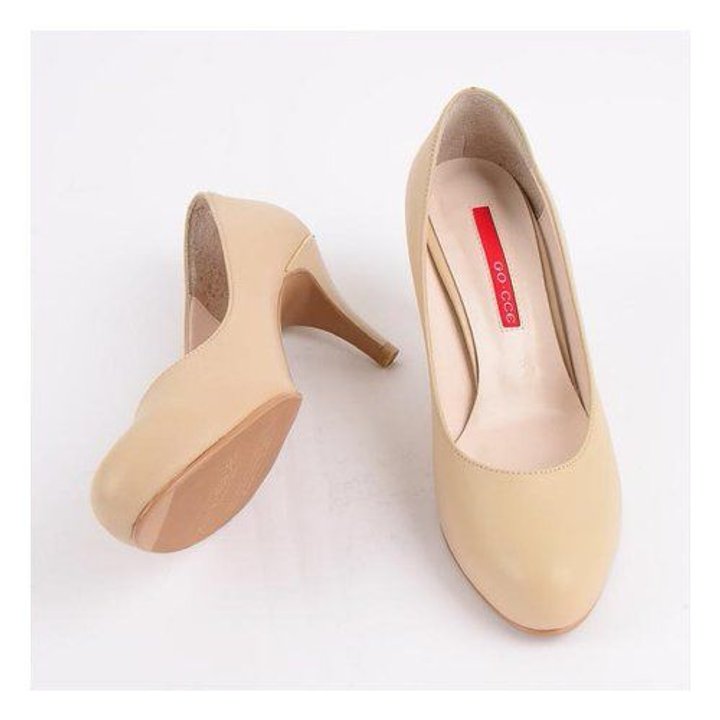 고세 기본미들/하이힐 여성구두 GCP2279 베이지연핑크 7CM
